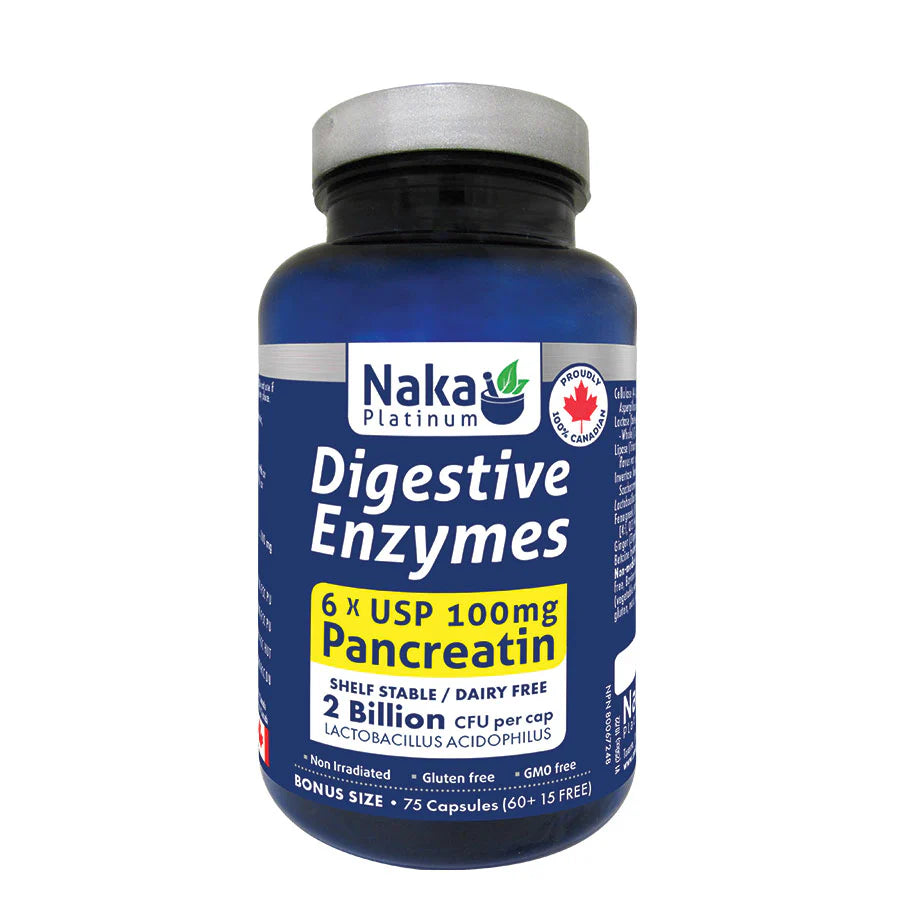 NAKA DIGESTIVE ENZYMES W/PROBOITICS 75'S