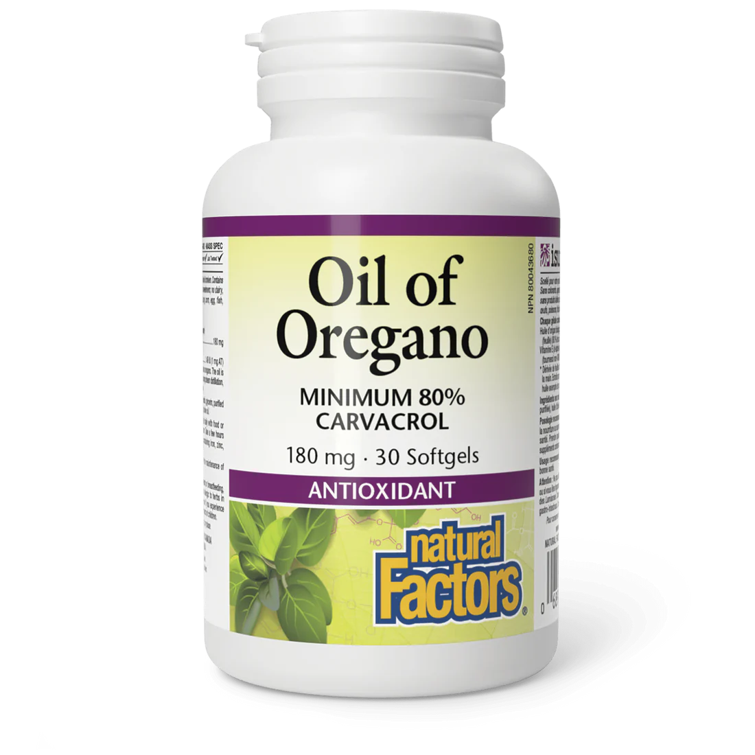 NF OIL OF OREGANO ORG 180MG 30'S