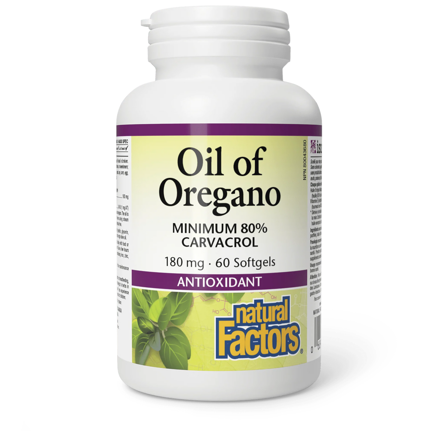 NF OIL OF OREGANO ORG 180MG 60'S