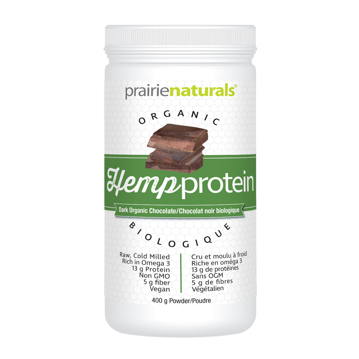 PR NAT HEMP PROTEIN ORG DARK CHOCOLATE 400G