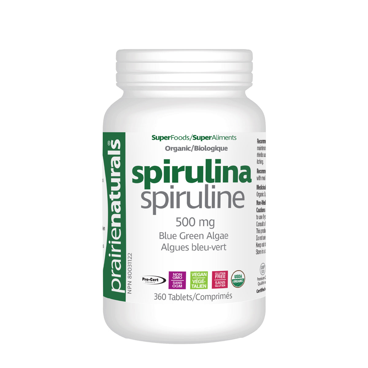 PR NAT SPIRULINA 500MG 360'S