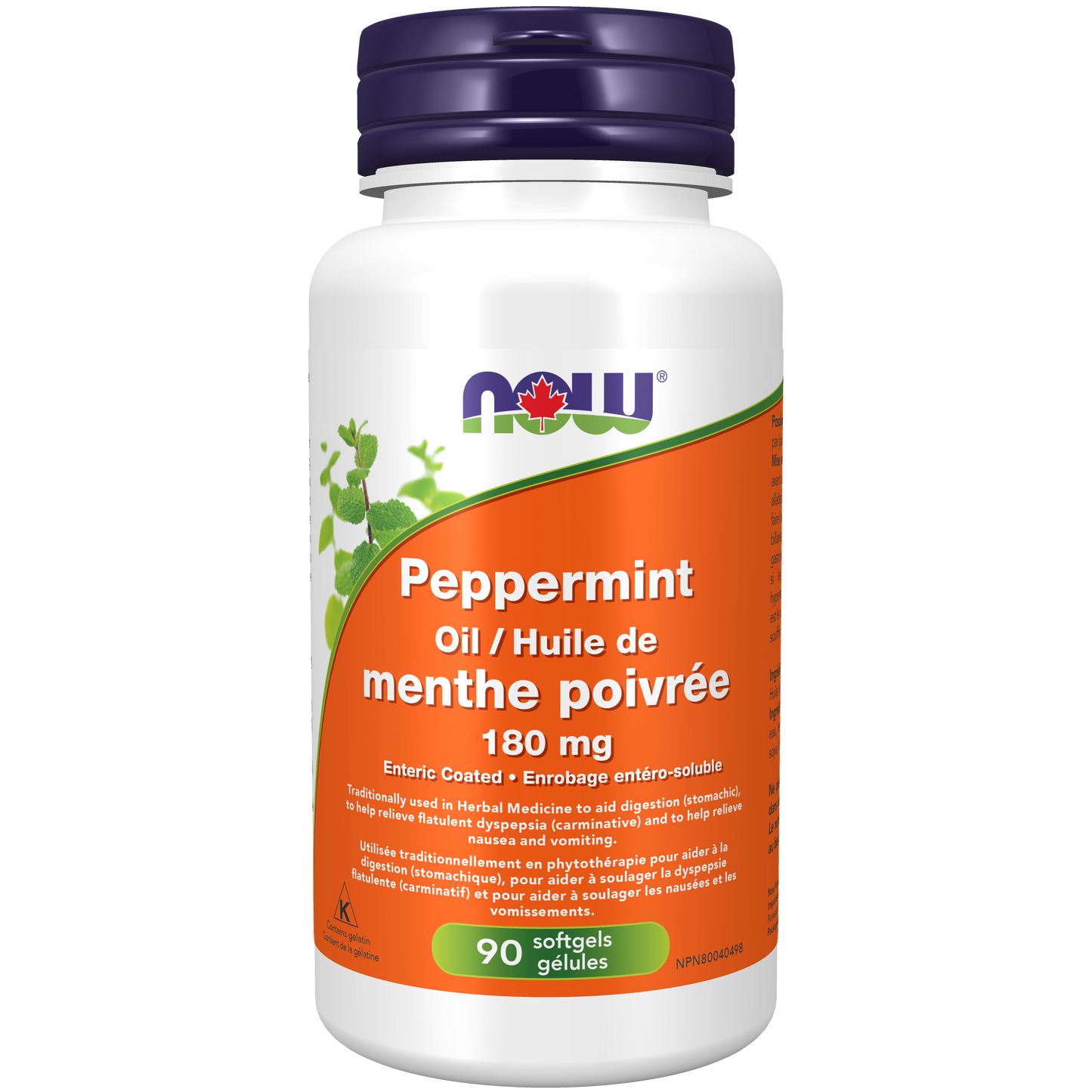 NOW PEPPERMINT OIL 180MG 90'S