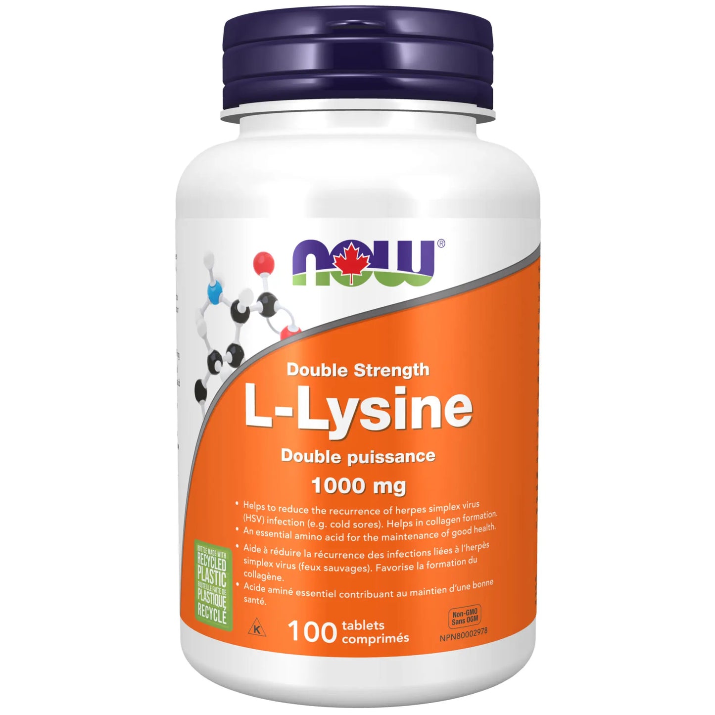 NOW L-LYSINE 1000MG 100'S