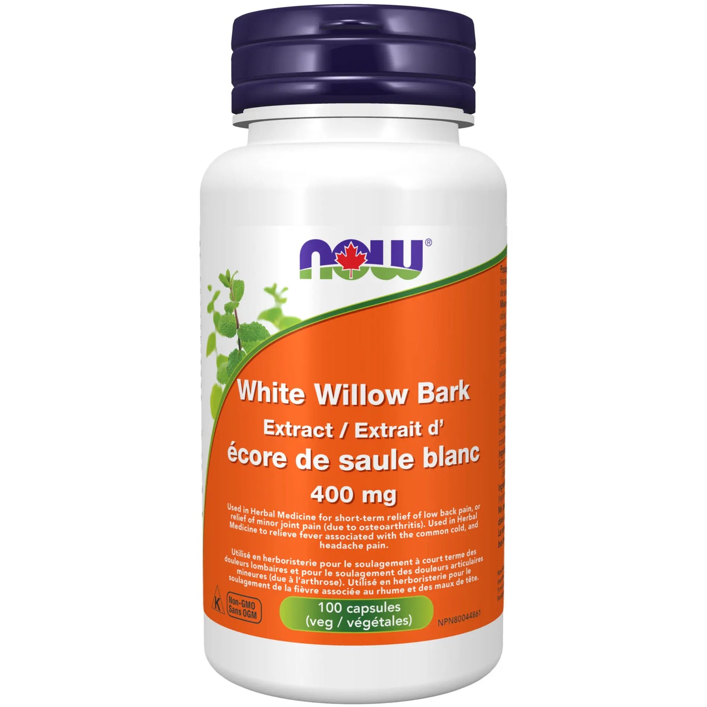 NOW WHITE WILLOW BARK 400MG 100'S