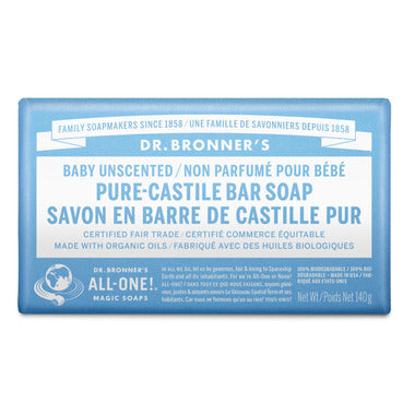 DR. BRONNER BAR SOAP UNSCENTED 140G