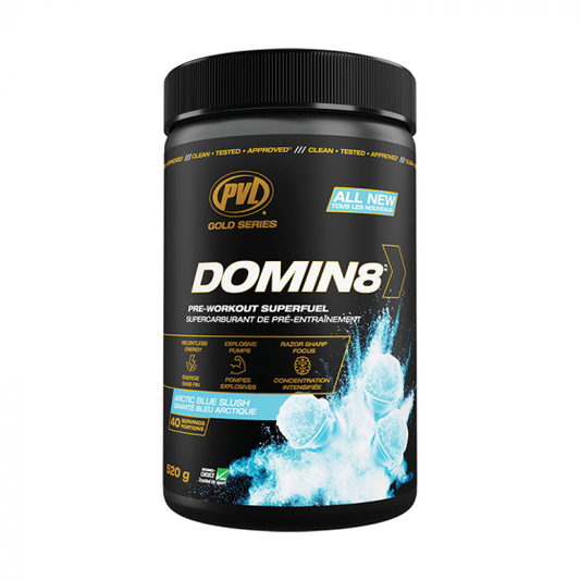 PVL DOMIN8 PRE-WORKOUT ARCTIC BLUE 520G