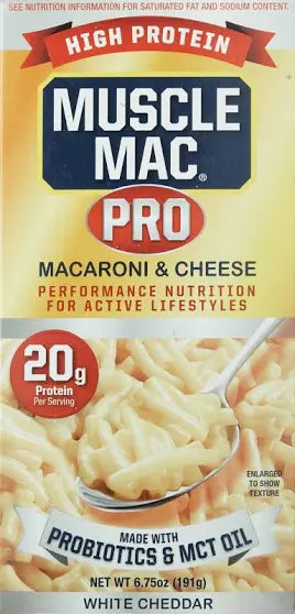 MUSCLE MAC PRO WHITE CHEDDER BOX 191G