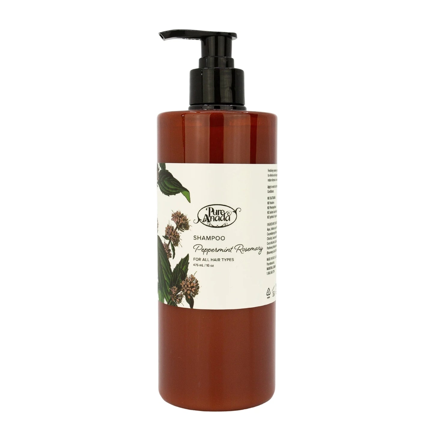 PURE ANADA SHAMPOO PEPPERMINT 475ML