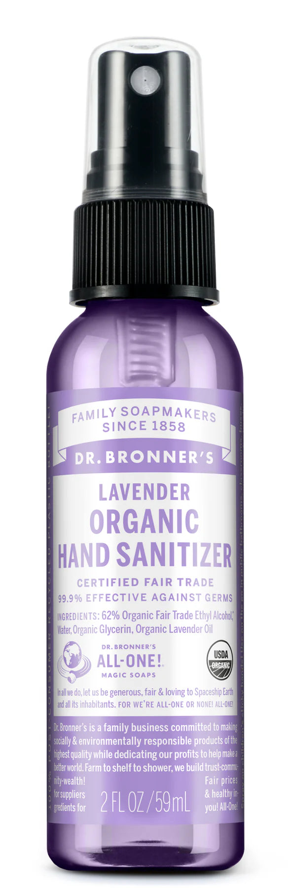 DR. BRONNER HAND SANITIZER LAVENDER 59ML