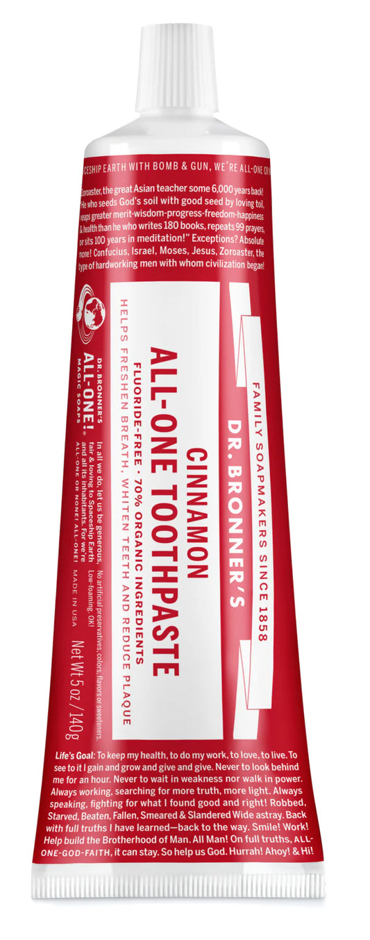 DR. BRONNER TOOTHPASTE CINNAMON 140G