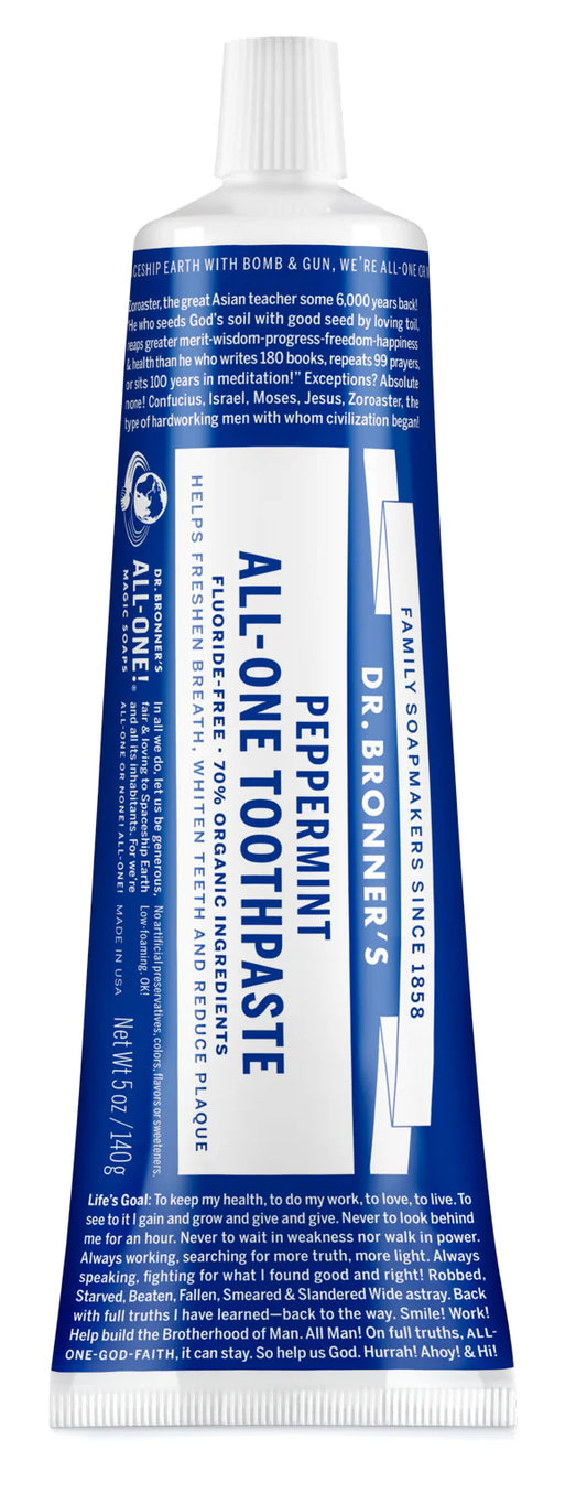 DR. BRONNER TOOTHPASTE PEPPERMINT 140G