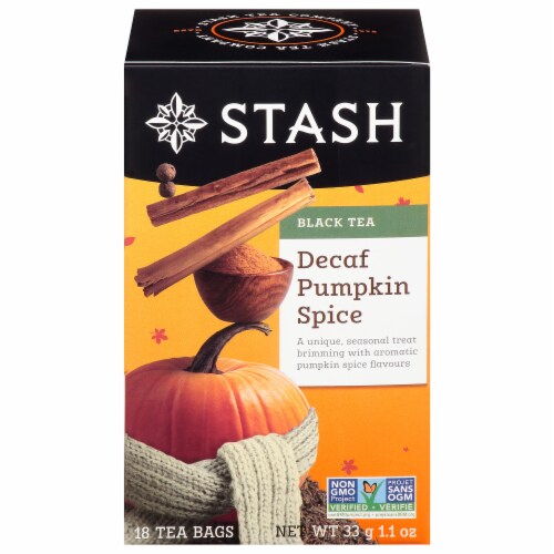 STASH TEA PUMPKIN SPICE DECAF 18'S