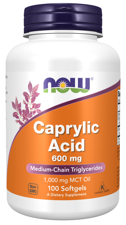 NOW CAPRYLIC ACID 600MG 100'S