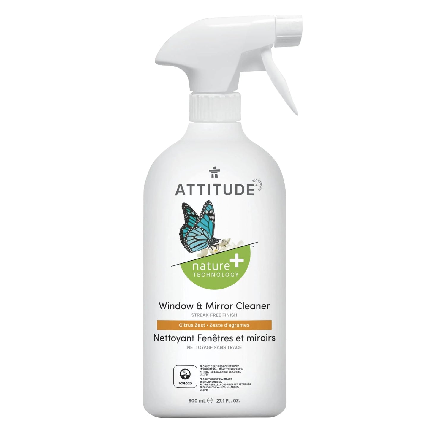 ATTITUDE WINDOW & MIRROR CLEANER 800ML